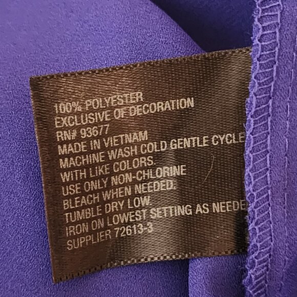 Worthington Blue Blouse NWT Size 2X – Sheer Lace Sleeve Top - Picture 9 of 11